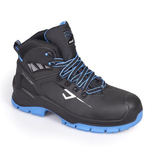 Bicap Werkschoen WHALE S3S FO SR hoog zwart/blauw