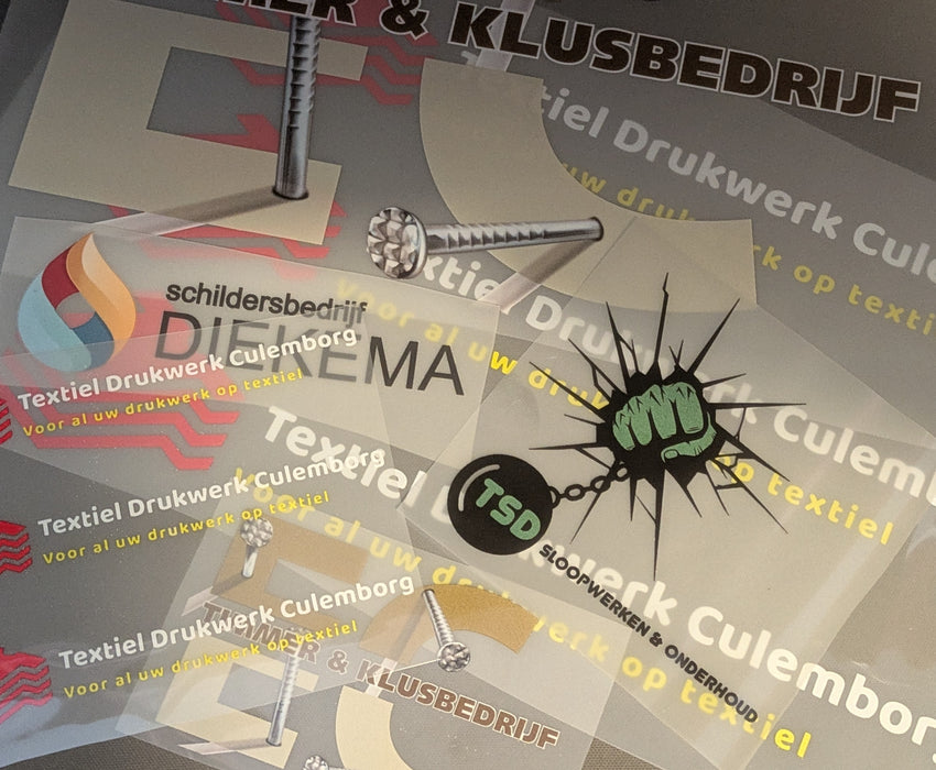 Bedrijfs-sponsorlogo Full Colour op de buik image 1
