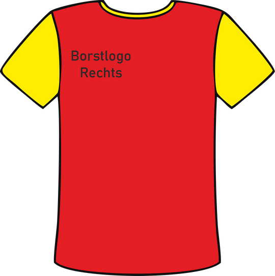 Borstlogo Rechts 1 kleurig Flexfolie