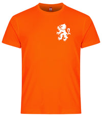Leeuw wit borstlogo koningsdag Heren sportshirt
