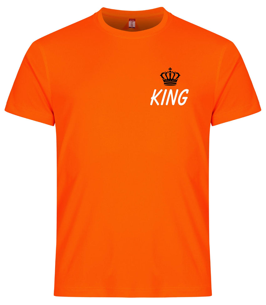 KING borstlogo koningsdag Heren sportshirt