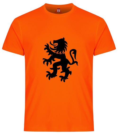 Leeuw koningsdag Heren sportshirt
