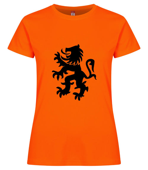 Leeuw koningsdag dames sportshirt