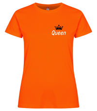 QUEEN borstlogo koningsdag dames sportshirt