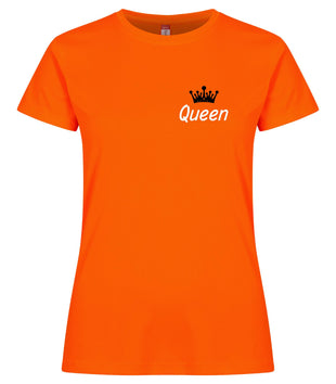 QUEEN borstlogo koningsdag dames sportshirt