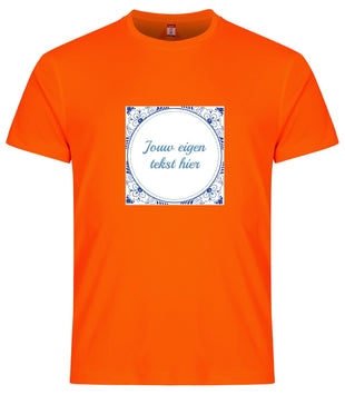 Delfts tegel koningsdag Heren sportshirt.