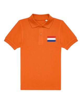 Nederlandse vlag borstlogo koningsdag Kinderpolo