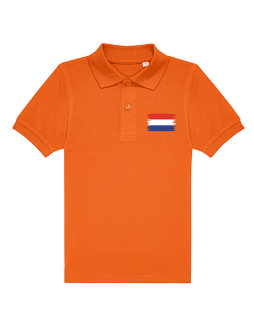 Nederlandse vlag borstlogo koningsdag Kinderpolo