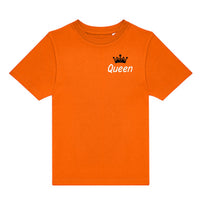 Queen borstlogo koningsdag Kindershirt