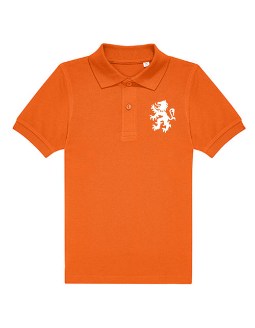 Witte leeuw borstlogo koningsdag Kinderpolo