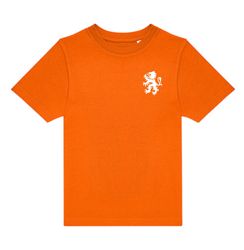 Witte leeuw borstlogo koningsdag Kindershirt