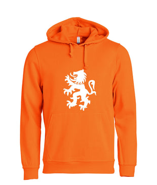 Leeuw wit buiklogo koningsdag Heren Hoodie