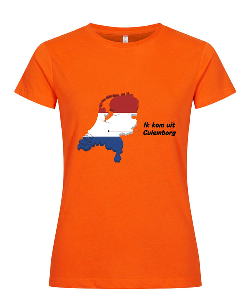 Ik kom uit Culemborg koningsdag dames T-shirt