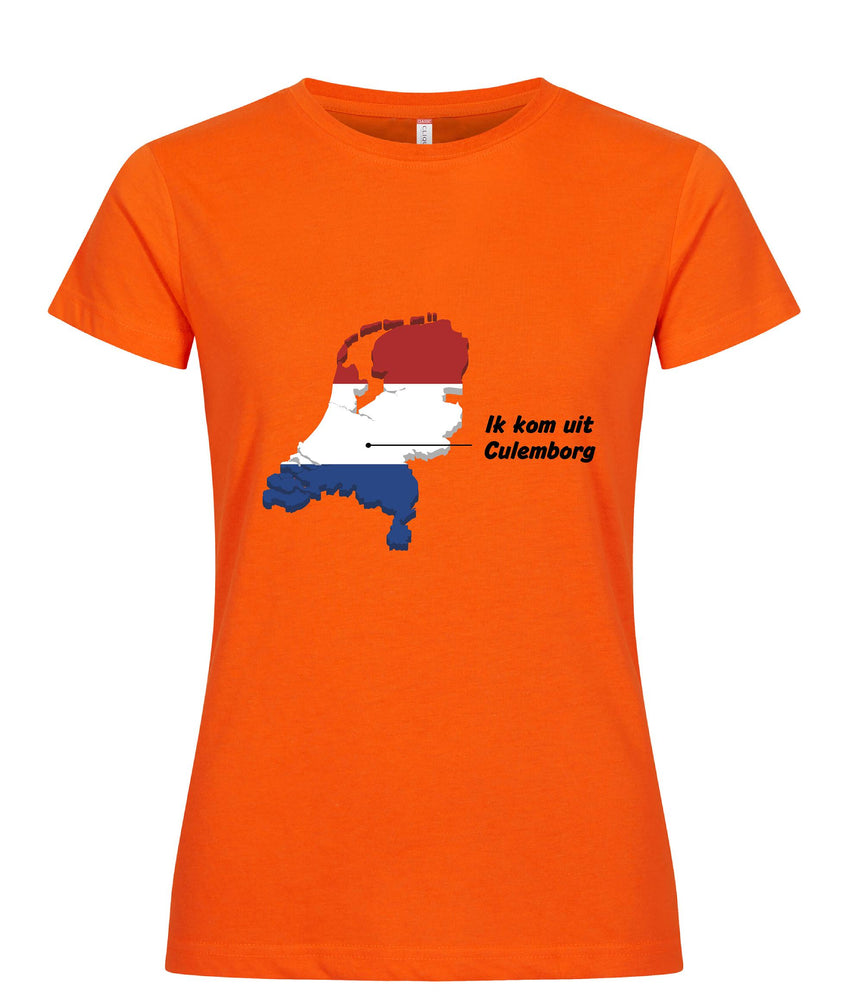 Ik kom uit Culemborg koningsdag dames T-shirt