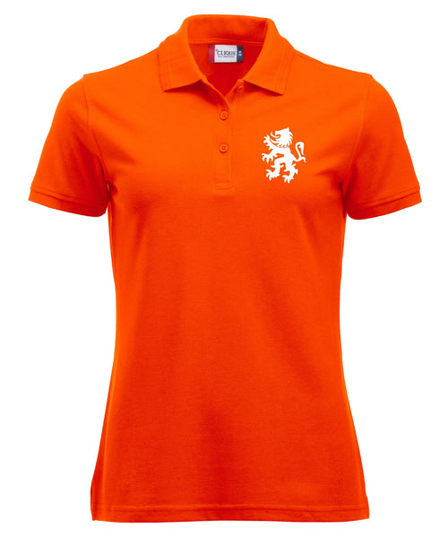 Leeuw wit borstlogo koningsdag dames Polo