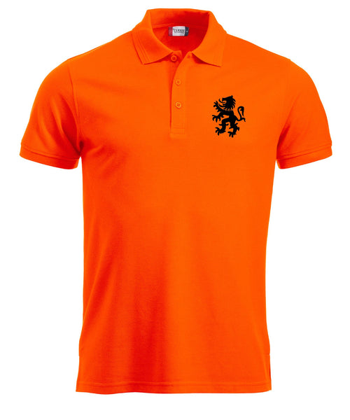Leeuw zwart borstlogo koningsdag Heren Polo