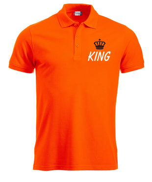 KING borstlogo koningsdag Heren Polo