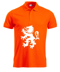 Leeuw wit buiklogo koningsdag Heren Polo