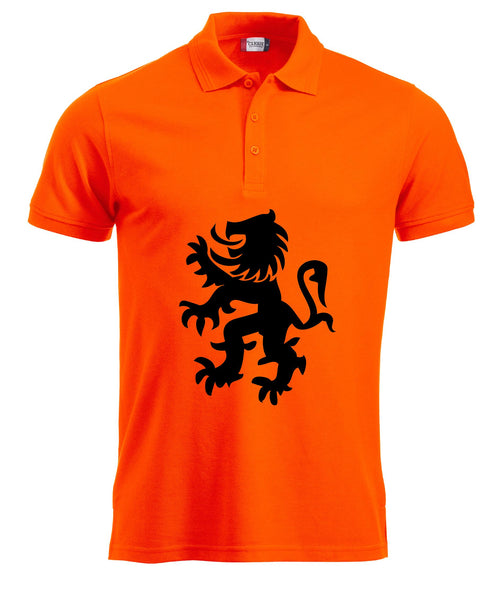 Leeuw zwart buiklogo koningsdag Heren Polo