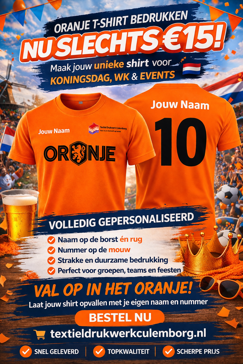 Textiel Drukwerk Culemborg WK shirt