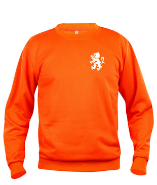 Leeuw wit borstlogo koningsdag Heren Sweater