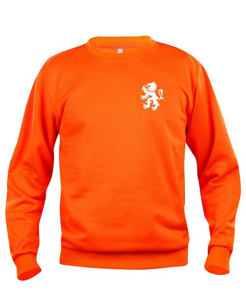 Leeuw wit borstlogo koningsdag Heren Sweater