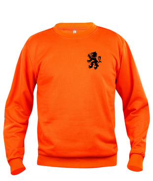 Leeuw zwart borstlogo koningsdag Heren Sweater