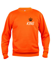 KING borstlogo koningsdag Heren Sweater