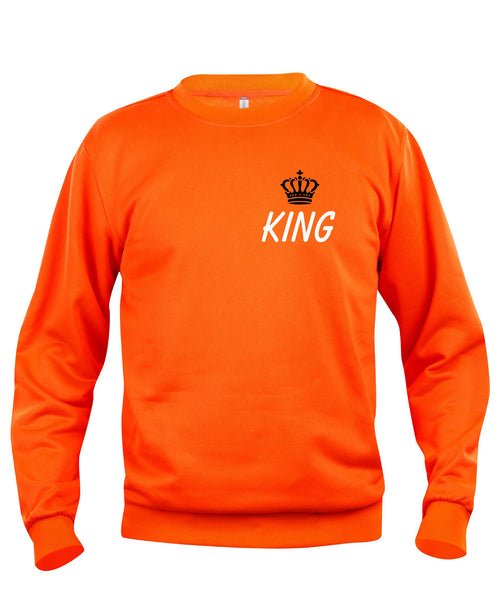 KING borstlogo koningsdag Heren Sweater