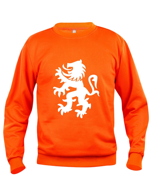 Leeuw wit buiklogo koningsdag Heren Sweater