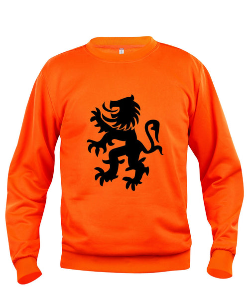 Leeuw zwart buiklogo koningsdag Heren Sweater