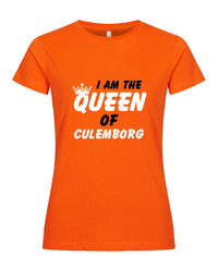I AM THE QUEEN koningsdag dames T-shirt