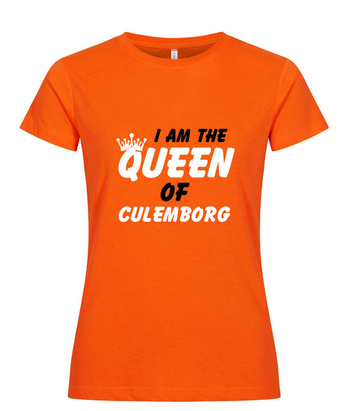 I AM THE QUEEN koningsdag dames T-shirt