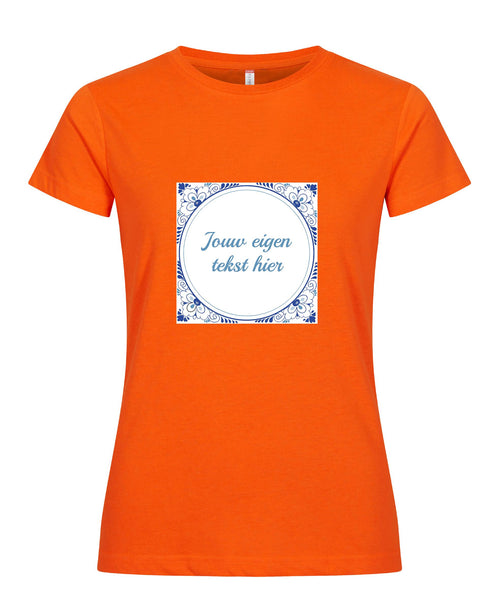 Delfts tegel koningsdag dames T-shirt