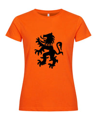 Zwarte Leeuw koningsdag dames T-shirt