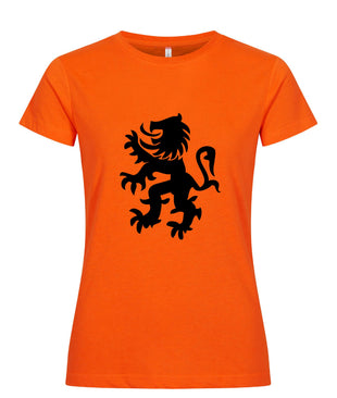 Zwarte Leeuw koningsdag dames T-shirt