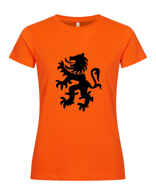 Zwarte Leeuw koningsdag dames T-shirt