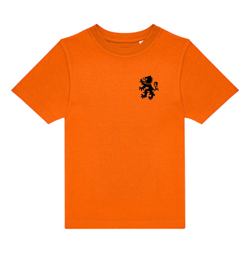 Zwarte leeuw borstlogo koningsdag Kindershirt